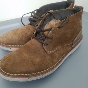 Clark's- Brown Suede Lace-up Ankle Sneaker Men 7.5